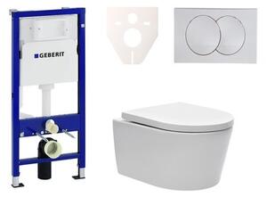 Cenově zvýhodněný závěsný WC set Geberit do lehkých stěn / předstěnová montáž + WC SAT Brevis SIKOGES6W7