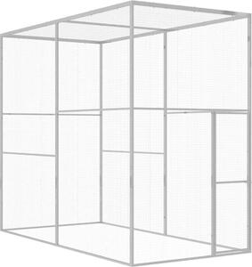 VidaXL Klec pro kočky 3 x 1,5 x 2,5 m pozinkovaná ocel [146360]