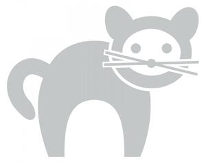 Pieris design Kočka - dětská samolepka na zeď tmavě zelená