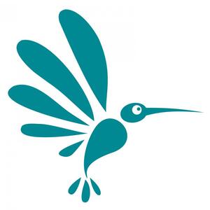 Pieris design Kolibřík - samolepka na zeď levandulová