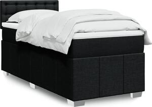 VidaXL Box spring postel s matrací 100 x 200 cm textil [3286999] Barva: Černá