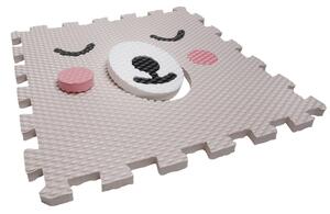 Vylen Pěnové podlahové puzzle Minideckfloor Méďa Bílá 340 x 340 mm