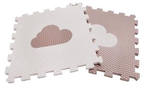 Vylen Pěnové podlahové puzzle Minideckfloor s mráčkem Bílý se světle šedým mráčkem 340 x 340 mm