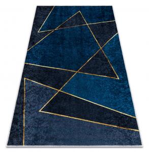 Makro Abra Kusový koberec pratelný MIRO 52097.801 Geometrický protiskluzový modrý Rozměr: 120x170 cm