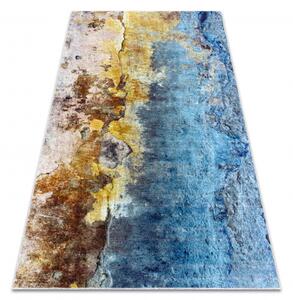 MIRO 51709.803 mycí kobereček Abstrakce protiskluz modrý / zlato velikost 120x170 cm | krásné koberce cz