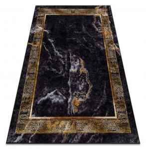 Makro Abra Kusový koberec pratelný MIRO 51278.809 Mramor Řecký vzor protiskluzový černý zlatý Rozměr: 120x170 cm