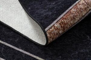 Makro Abra Kusový koberec pratelný MIRO 52025.802 Moderní Geometrický protiskluzový černý Rozměr: 80x150 cm