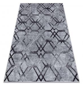 Makro Abra Kusový koberec pratelný MIRO 51805.803 Geometrický protiskluzový šedý Rozměr: 80x150 cm