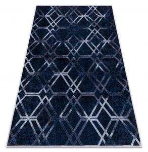 Makro Abra Kusový koberec pratelný MIRO 51805.802 Geometrický protiskluzový modrý Rozměr: 80x150 cm