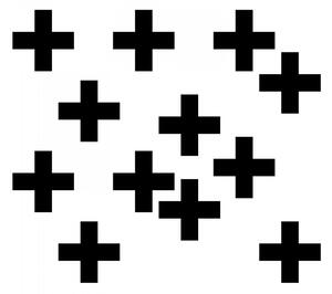 Pieris design Křížky - samolepky na stenu bílá