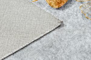 Makro Abra Kusový koberec pratelný MIRO 51969.802 Motýli protiskluzový šedý zlatý Rozměr: 80x150 cm
