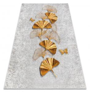 Makro Abra Kusový koberec pratelný MIRO 51969.802 Motýli protiskluzový šedý zlatý Rozměr: 160x220 cm