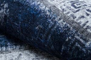 Makro Abra Kusový koberec pratelný MIRO 51676.813 Klasický Řecký vzor protiskluzový modrý Rozměr: 80x150 cm