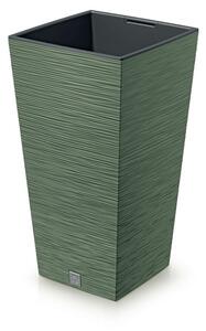 PROSPERPLAST Květináč - FURU SQUARE Rozměr: 39,5x39,5 cm, Barva: zelená