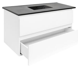 Koupelnová skříňka s umyvadlem SAT B-Way 99x50x45 cm bílá lesk BWAY2100WU4B
