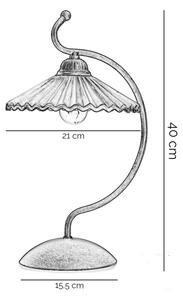 ONLI - Stolní lampa ROSINA 1xE14/6W/230V bronzová