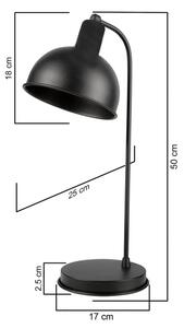 ONLI - Stolní lampa ISTANBUL 1xE27/22W/230V 50 cm černá