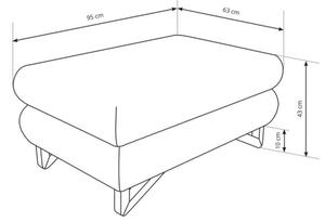 Taburet AVESTA 63x95 cm antracit