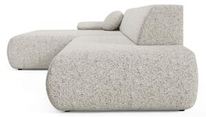 Rohová rozkládací sedací souprava s úložným prostorem do L PRATO levá béžová