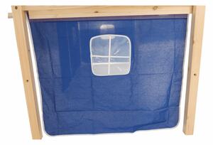 Tempo Kondela Postel s PC stolem, borovicové dřevo / modrá, 90x200 cm, ALZENA