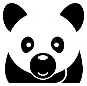 Pieris design Panda - samolepka na zeď oranžová