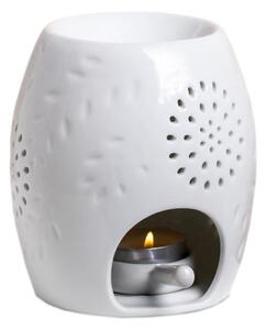 Bílá keramická aromalampa na čajové svíčky