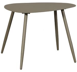 Hoorns Hnědozelený kovový zahradní odkládací stolek Aiwa 68 x 51 cm