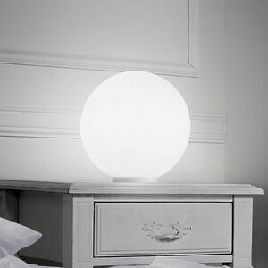 Ideallux Ideal Lux stolní lampa Mapa, Ø 20 cm, opálové sklo, koule, E27, Bílá / opál, Obývací pokoj / jídelna, Sklo, Koule