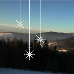 Pieris design Perličkové ozdoby - vánoční nálepky na okno bílá