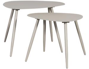 Hoorns Světle šedý kovový zahradní odkládací stolek Aiwa 58 x 43 cm