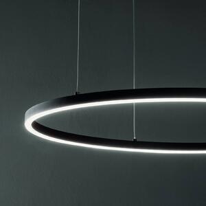IDEAL LUX Ideal Lux LED závěsné světlo Oracle Slim Ø 90 cm bílé 3 000 K, Bílá / opál, Obývací pokoj / jídelna, Hliník, Moderní