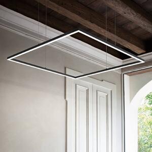 IDEAL LUX Ideal Lux LED závěsné svítidlo Oracle Slim 90 x cm černé 3 000 K, Černá, Obývací pokoj / jídelna, Hliník, Moderní