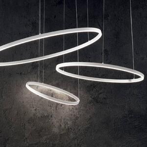 IDEAL LUX Ideal Lux LED závěsné světlo Oracle Slim Ø 50 cm bílé 3 000 K, Bílá / opál, Obývací pokoj / jídelna, Hliník, Moderní
