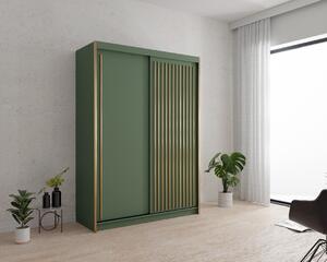 ARK - Šatní skříň GREEN, Zelená 150 cm