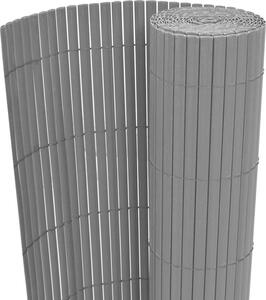 VidaXL Oboustranný zahradní plot PVC 150 x 500 cm [43641] Barva: Šedá