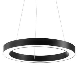 IDEAL LUX Ideal Lux LED závěsné světlo Oracle, Ø 60 cm, černé, 3 000 K, Černá, Obývací pokoj / jídelna, Hliník, Moderní