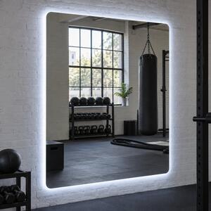 Zrcadlo do koupelny se zaoblenými rohy a LED osvětlením F7