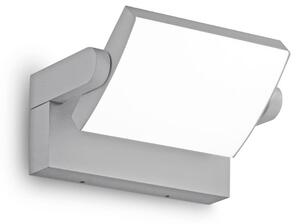 IDEAL LUX Ideal Lux LED venkovní nástěnné svítidlo Swipe, šedé, IP54, 3 000 K, Hliník / šedá / zinek, kov, Moderní