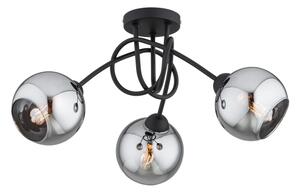 Brilagi - Přisazený lustr DIOR 3xE27/60W/230V černá/kouřová šedá
