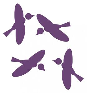 Pieris design Ptáčci - samolepky na zeď lila