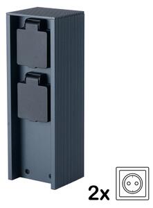 Brilagi - Venkovní zásuvkový sloupek PILLAR 2Z SCHUKO 230V IP44 antracit