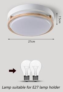Brilagi - Stropní svítidlo ORINO 2xE27/40W/230V pr. 27 cm bílá/dub