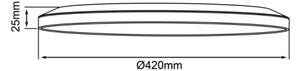 Brilliant - LED Stm. strop svítidlo SORELL LED/24W/230V 3000-6500K pr. 42 cm +DO