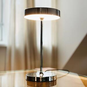 Dyberg Larsen LED stolní lampa Starlight, chrom, výška 26 cm, stmívatelný, Chrom / stříbro, Obývací pokoj / jídelna, kov, Design