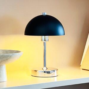 Dyberg Larsen LED stolní lampa Malmö, výška 23 cm, kov, stmívatelný, Chrom / stříbro, Obývací pokoj / jídelna, kov, Design