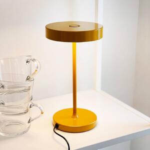 Dyberg Larsen LED stolní lampa Starlight, žlutá, výška 26 cm, stmívatelný, Žlutá / oranžová, Obývací pokoj / jídelna, kov, Design