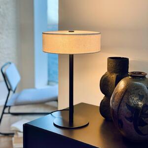 Dyberg Larsen stolní lampa Calix, černá/přírodní barva, 40 cm, Černá, Obývací pokoj / jídelna, kov, Design