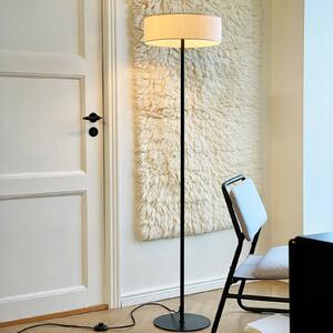 Dyberg Larsen stojací lampa Calix, černá/přírodní barva, 150 cm, Černá, Obývací pokoj / jídelna, kov, Design
