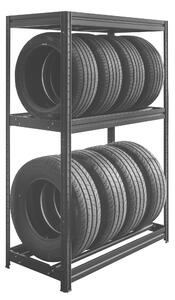 Regál na pneumatiky KOVONA Heavy Pneu 177 × 120 × 60 cm, černý VRHVV1771206001C0001