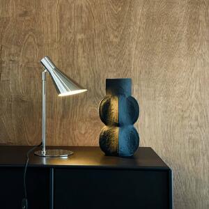 Dyberg Larsen stolní lampa DL12, chrom, výška 39,5 cm, kov, Chrom / stříbro, Obývací pokoj / jídelna, kov, Design